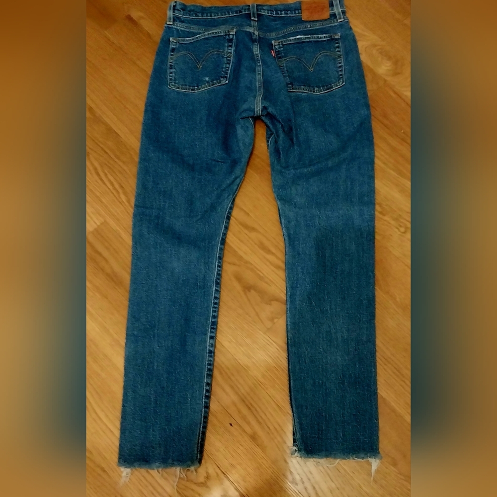 Levi's Blue Straight Leg Women's Jeans - Picture 3 of 4
